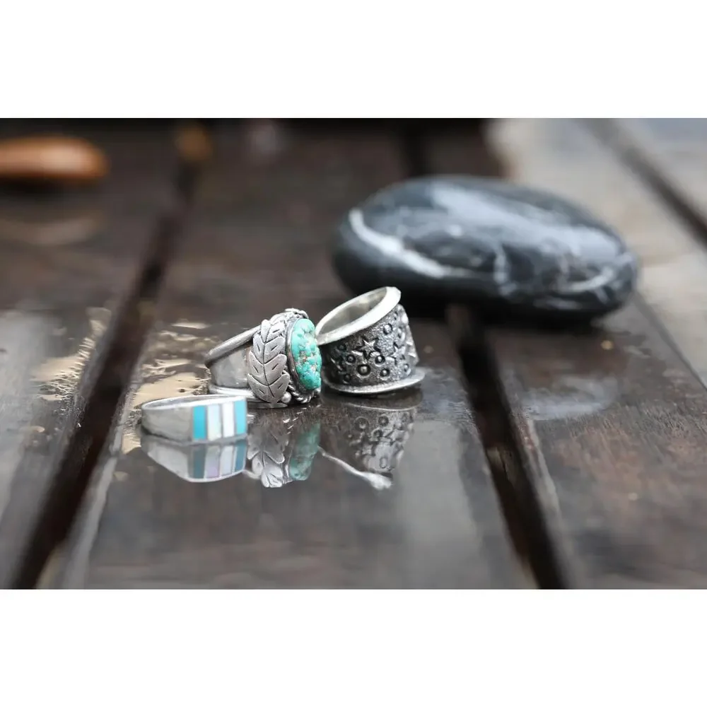 Kevin Yazzie Navajo | Tufa Cast Pueblo Cross Ring Size 8 | Native American